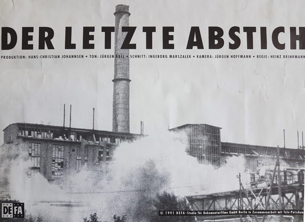 Filmplakat "Der letzte Abstich" Rückseite (Design und Satz: Jürgen Hoffmann)