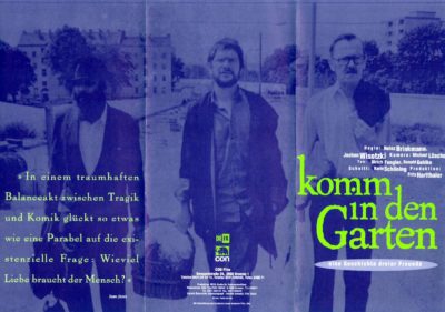 Filmflyer: Komm in den Garten (Vorderseite)